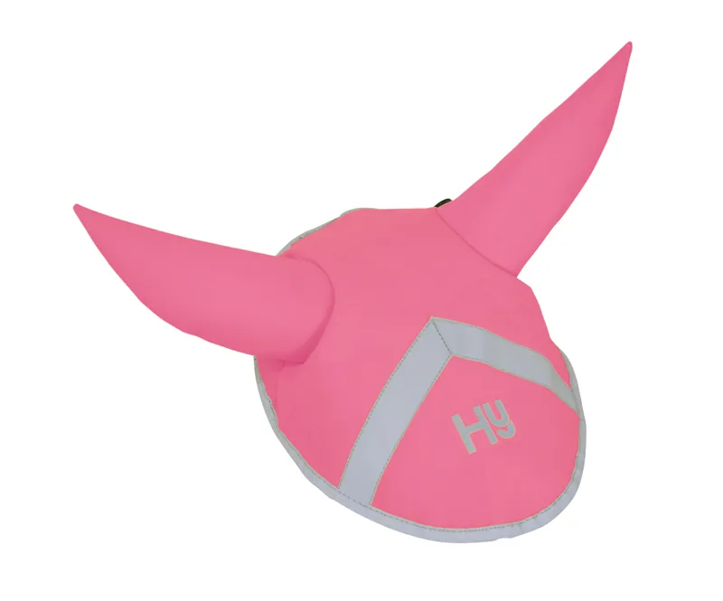 Hy Equestrian Reflector Ear Bonnet - Pink